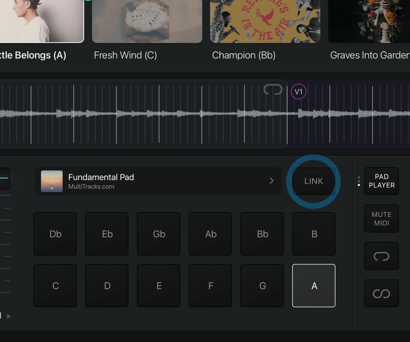 Pad Player in Playback MultiTracks