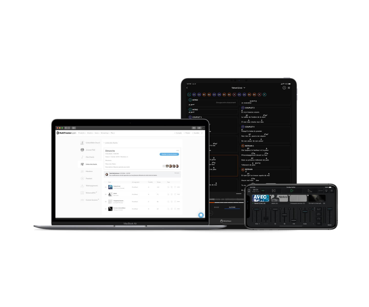 Liste de chants et arrangements