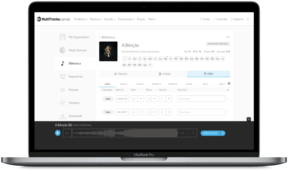 Biblioteca do MultiTracks.com.br