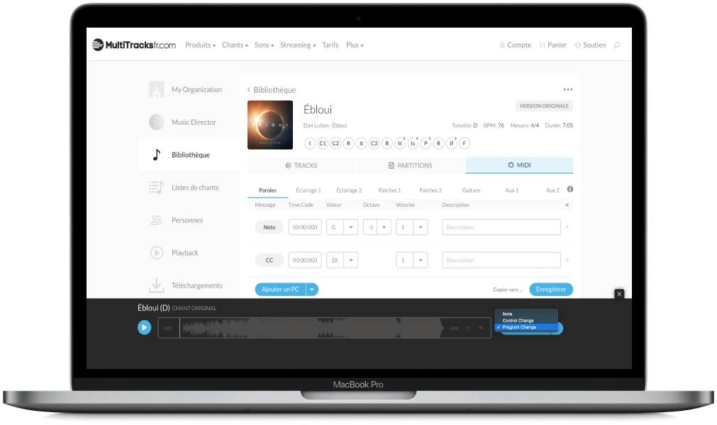 Bibliothèque MultiTracksFr.com