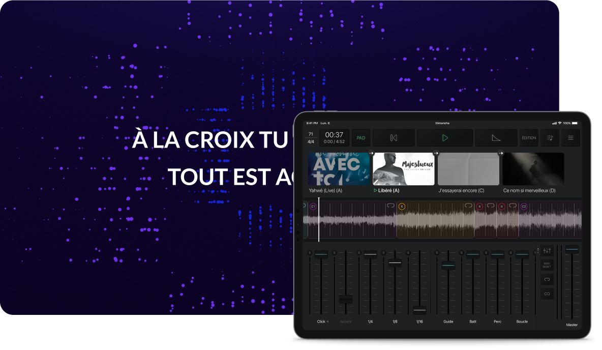 Repères de production MIDI dans Playback