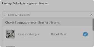 Linking Songs from Planning Center